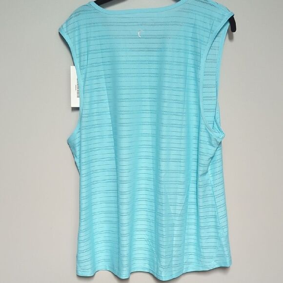 NWT Zyia Sky Blue Sleeveless Muscle Tee - Picture 4 of 5